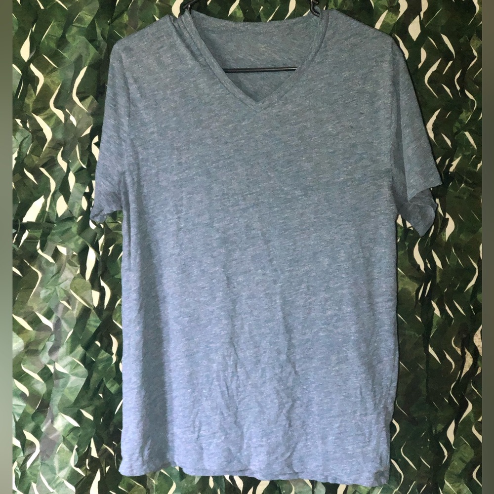 Old Navy Heather Blue V-Neck Tee